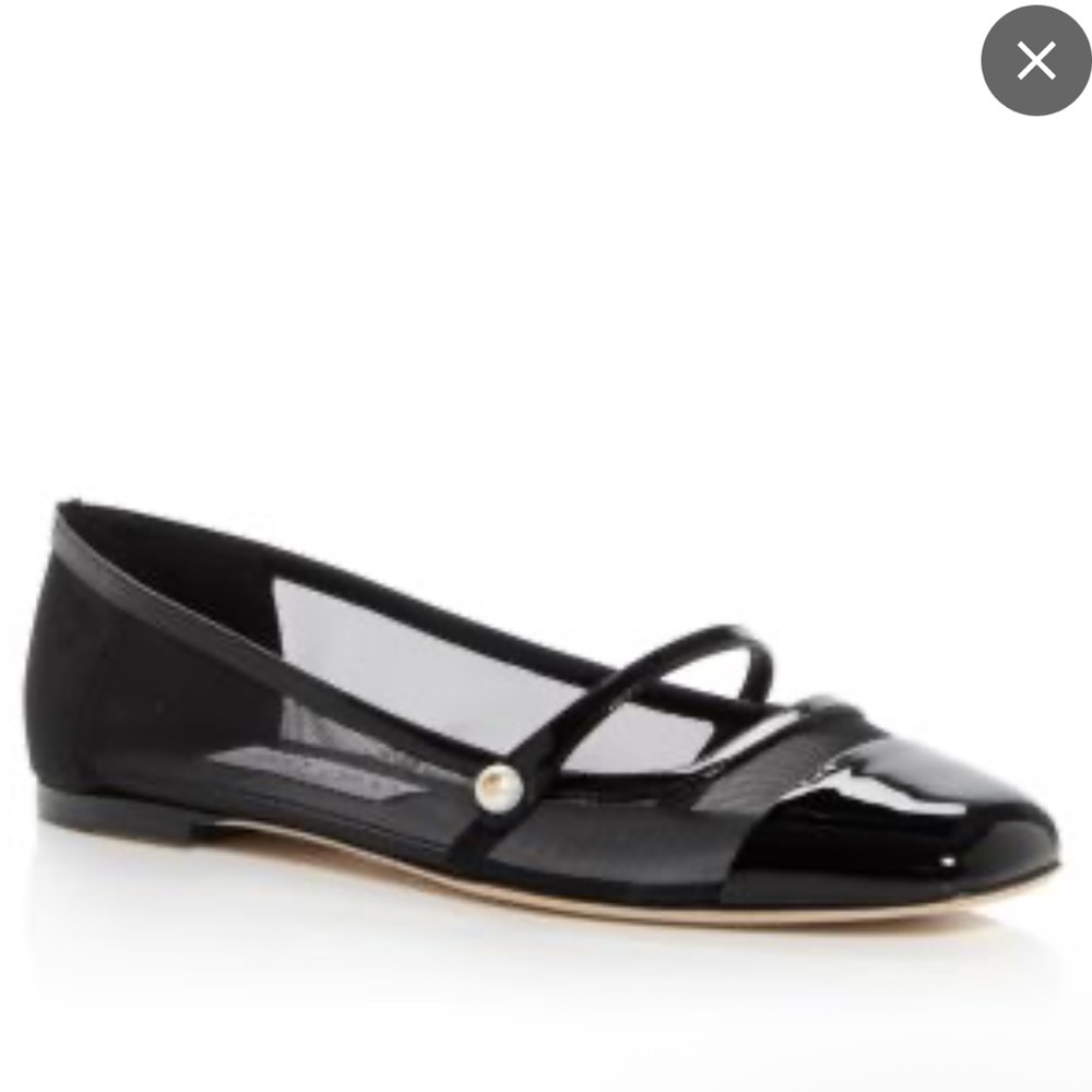 Jimmy Choo Black Patent Mary Jane Flats